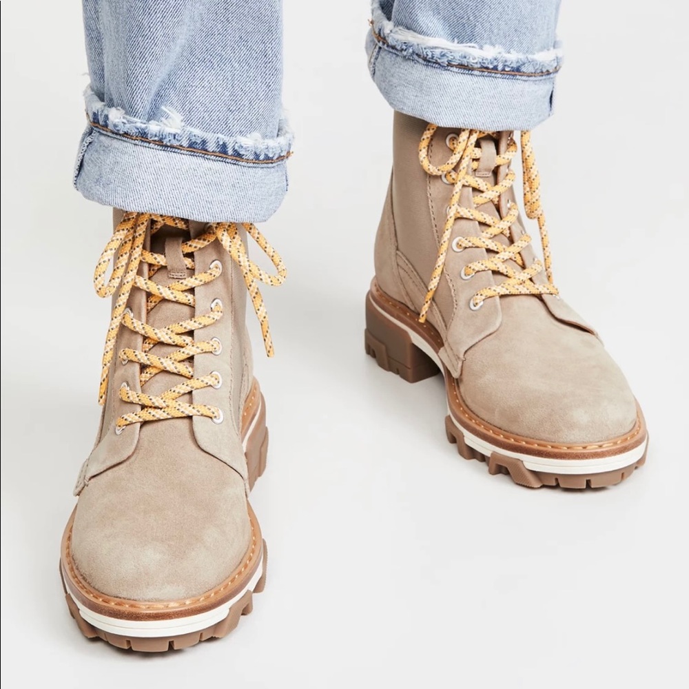 Rag & Bone Shiloh combat boot in light sand